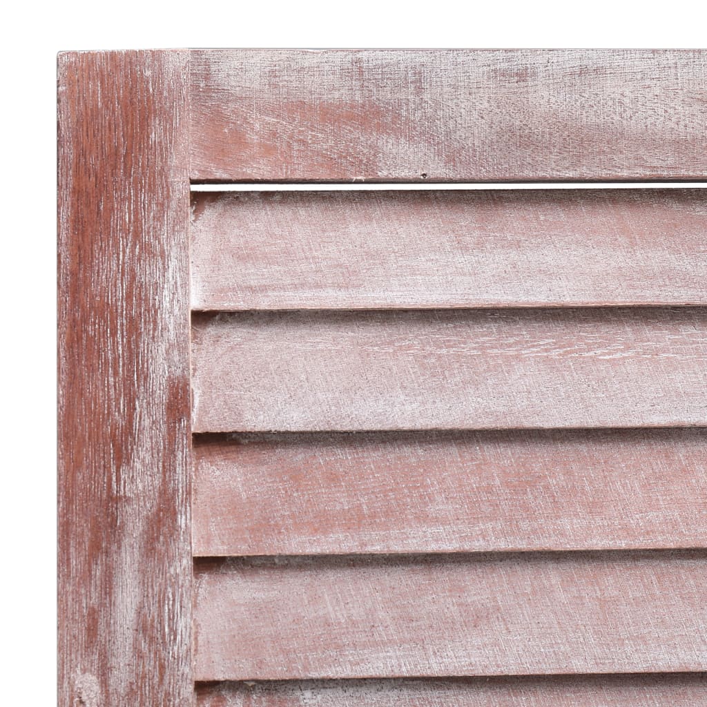 3-Panel Room Divider Brown