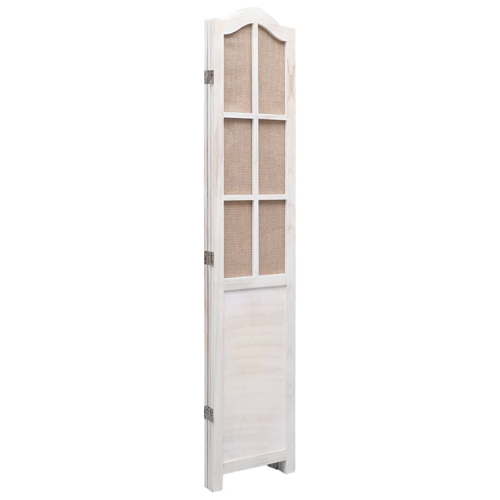 3-Panel Fabric Room Divider White