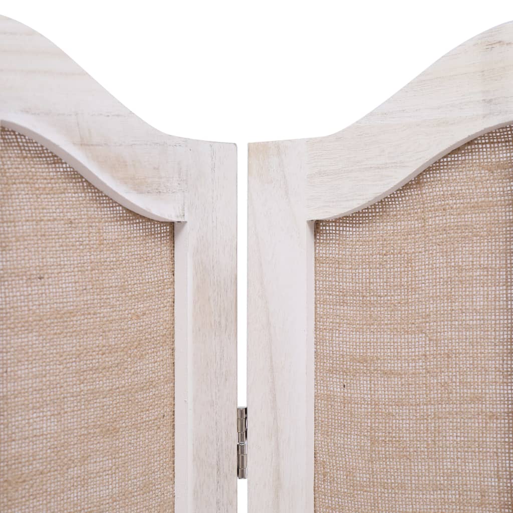 3-Panel Fabric Room Divider White