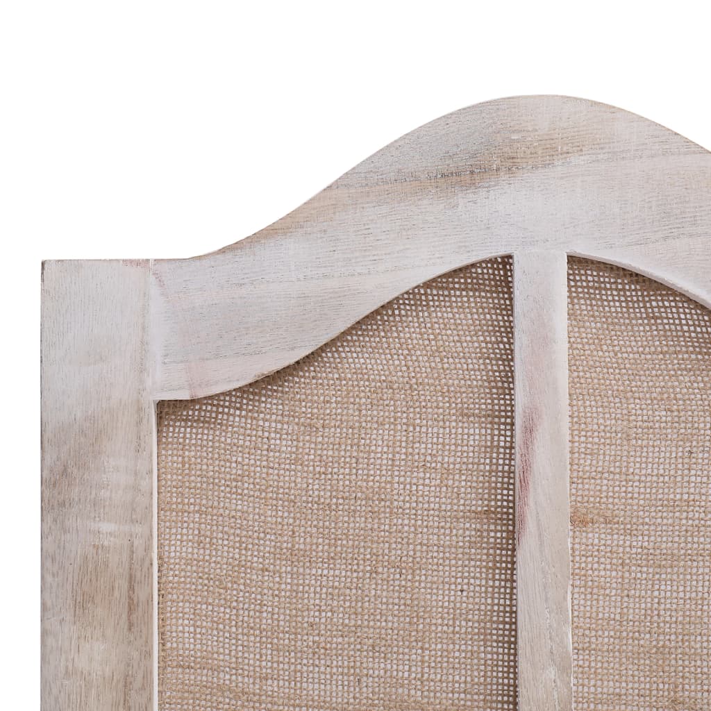 3-Panel Fabric Room Divider White