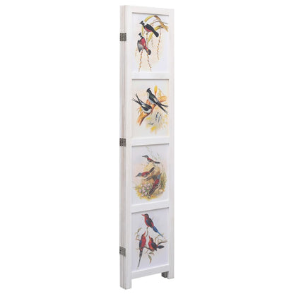 3-Panel Bird Room Divider White