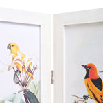 3-Panel Bird Room Divider White