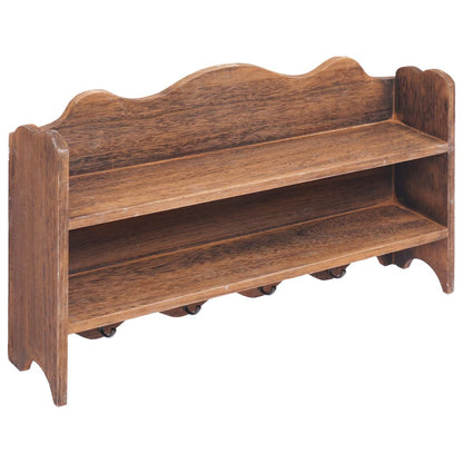 Wall Mounted wood Coat Rack Brown