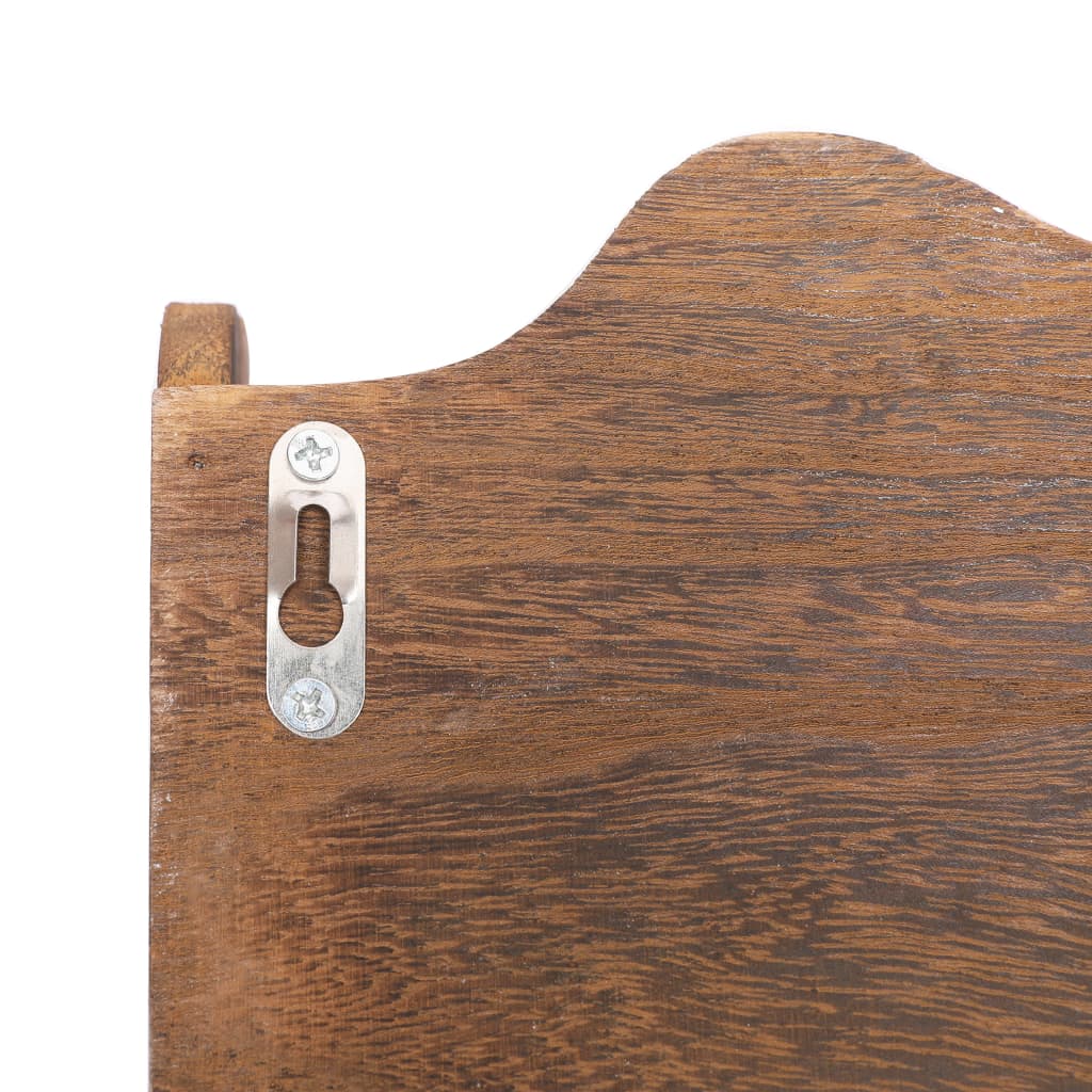 Wall Mounted wood Coat Rack Brown