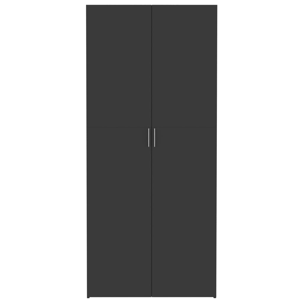 Storage Cabinet Grey 80x35.5x180 cm Chipboard