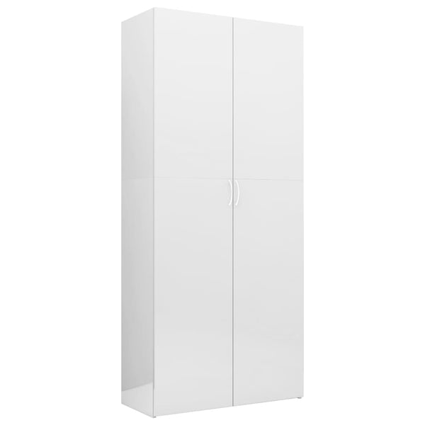  Storage Cabinet High Gloss White Chipboard