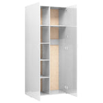 Storage Cabinet High Gloss White Chipboard