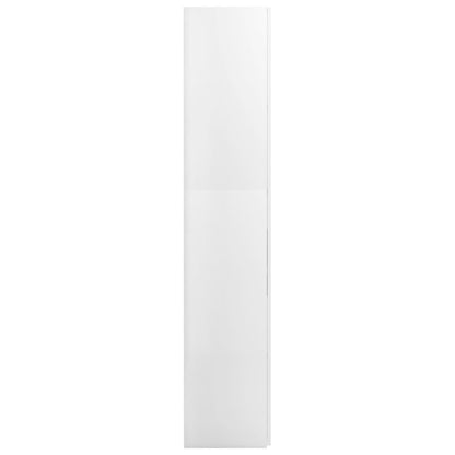 Storage Cabinet High Gloss White 80x35.5x180 cm Chipboard