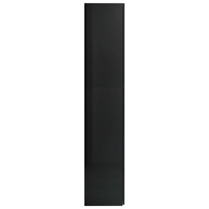 Storage Cabinet High Gloss Black 80x35.5x180 cm Chipboard