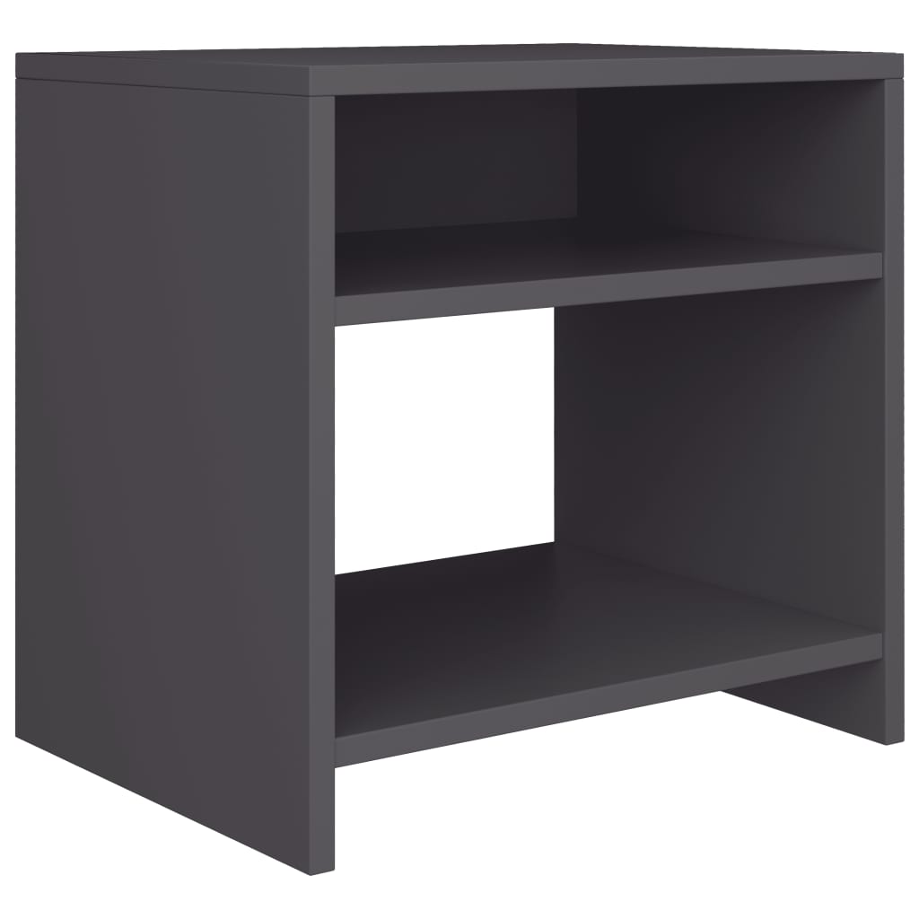Bedside Cabinet Grey 40x30x40 cm Chipboard