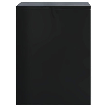 Bedside Cabinet High Gloss Black 40x30x40 cm Chipboard