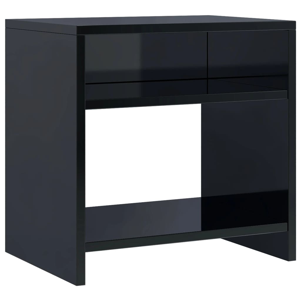 Bedside Cabinets 2 pcs High Gloss Black 40x30x40 cm Chipboard