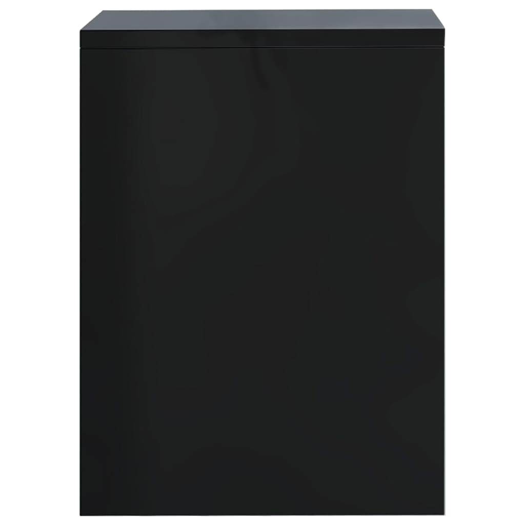 Bedside Cabinets 2 pcs High Gloss Black 40x30x40 cm Chipboard