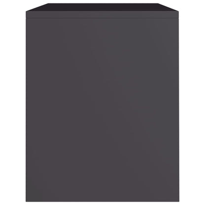 Bedside Cabinet High Gloss Grey 40x30x40 cm Chipboard