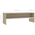 TV Cabinet White and Sonoma Oak Chipboard