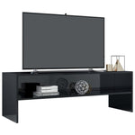 TV Cabinet High Gloss Black Chipboard