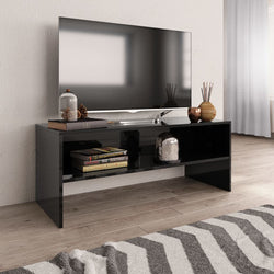 TV Cabinet High Gloss Black 100x40x40 cm Chipboard
