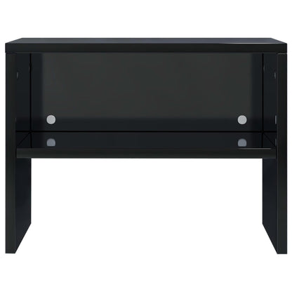 Bedside Cabinet High Gloss Black 40x30x30 cm Chipboard