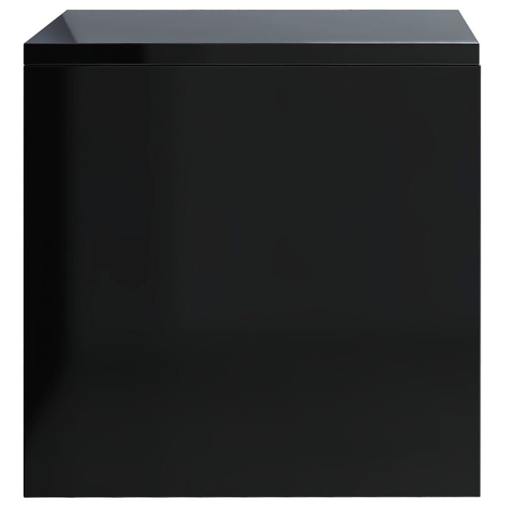 Bedside Cabinet High Gloss Black 40x30x30 cm Chipboard