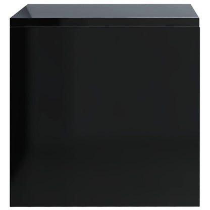 Bedside Cabinet High Gloss Black 40x30x30 cm Chipboard