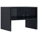 Bedside Cabinets 2 pcs  High Gloss Black Chipboard