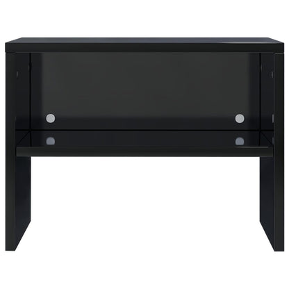 Bedside Cabinets 2 pcs High Gloss Black 40x30x30 cm Chipboard