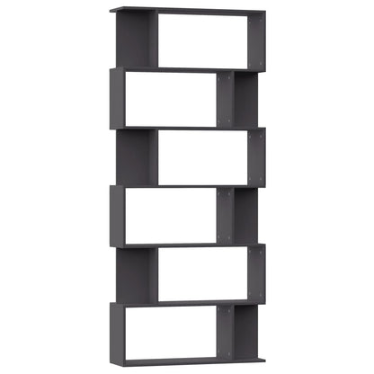 Book Cabinet/Room Divider Grey 80x24x192 cm Chipboard