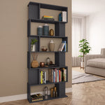 Book Cabinet/Room Divider Grey Chipboard