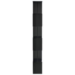 Book Cabinet Room Divider High Gloss Black Chipboard
