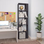 Book Cabinet/Room Divider High Gloss Grey  Chipboard