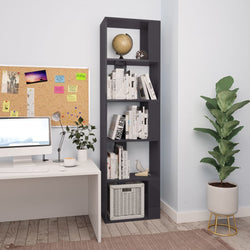 Book Cabinet/Room Divider High Gloss Grey 45x24x159 cm Chipboard