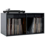 Vinyl Storage Box High Gloss Black Chipboard