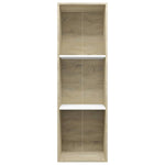 Book Cabinet/TV Cabinet White and Sonoma Oak Chipboard