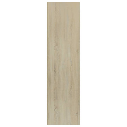 Book Cabinet/TV Cabinet White and Sonoma Oak 36x30x114 cm Chipboard