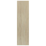 Book Cabinet/TV Cabinet White and Sonoma Oak Chipboard
