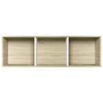 Book Cabinet/TV Cabinet White and Sonoma Oak Chipboard