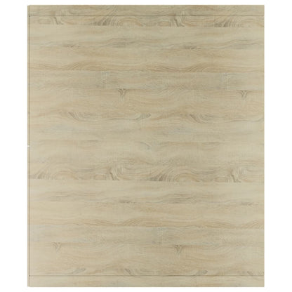 Book Cabinet/TV Cabinet White and Sonoma Oak 36x30x114 cm Chipboard