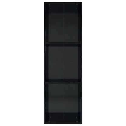 Book Cabinet/TV Cabinet High Gloss Black 36x30x114 cm Chipboard