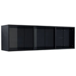 Book Cabinet/TV Cabinet High Gloss Black Chipboard