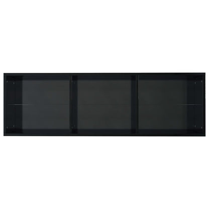 Book Cabinet/TV Cabinet High Gloss Black 36x30x114 cm Chipboard