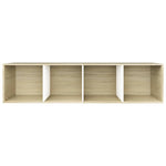 Book Cabinet/TV Cabinet White and  Sonoma Oak Chipboard