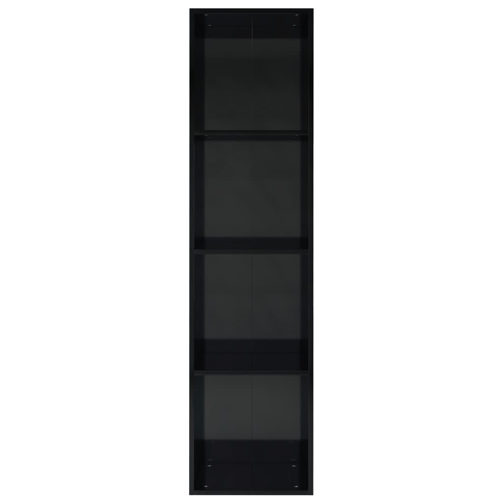 Book Cabinet/TV Cabinet High Gloss Black 36x30x143 cm Chipboard