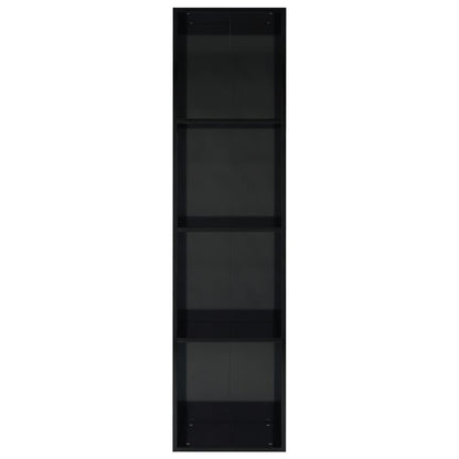 Book Cabinet/TV Cabinet High Gloss Black 36x30x143 cm Chipboard