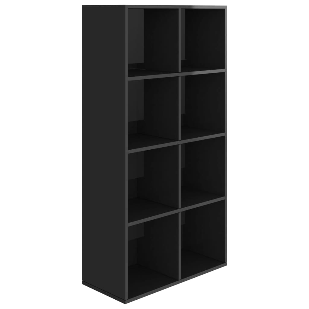 Book Cabinet/Sideboard High Gloss Black 66x30x130 cm Chipboard