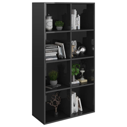 Book Cabinet/Sideboard High Gloss Black 66x30x130 cm Chipboard