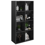 Book Cabinet/Sideboard High Gloss Black Chipboard