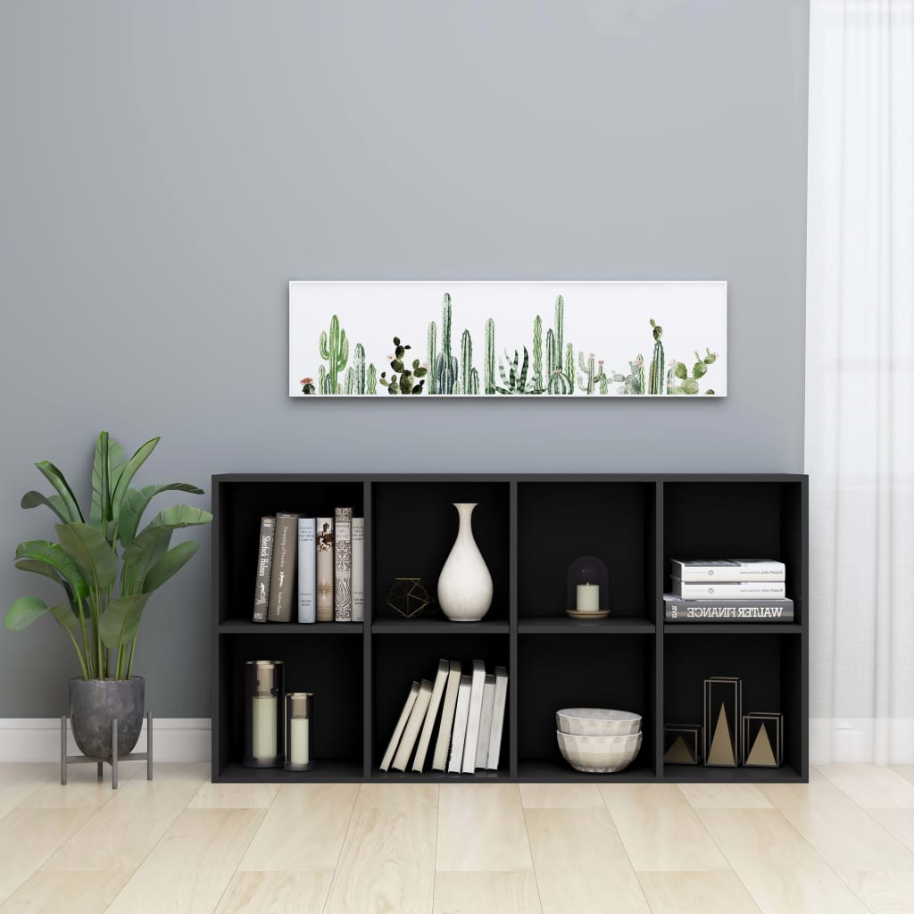 Book Cabinet/Sideboard High Gloss Black 66x30x130 cm Chipboard