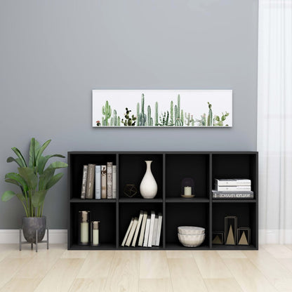 Book Cabinet/Sideboard High Gloss Black 66x30x130 cm Chipboard