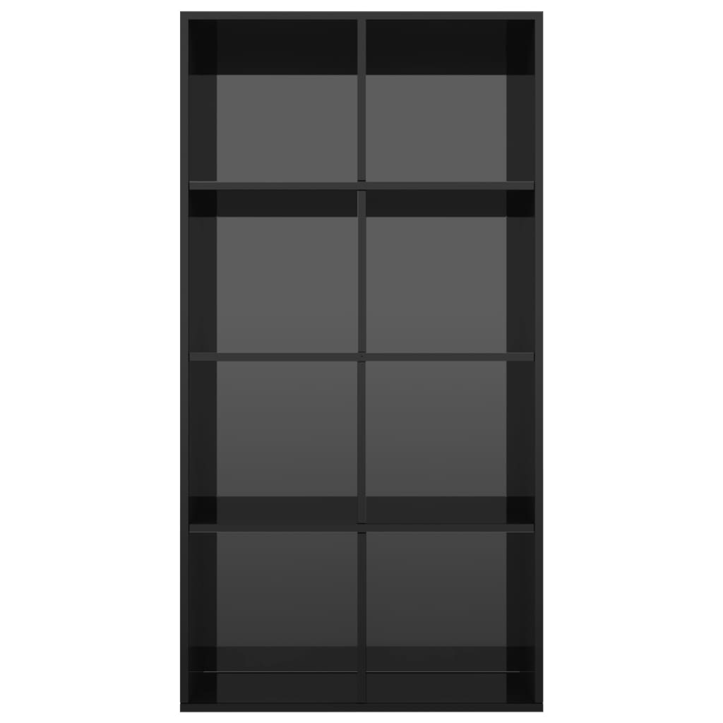Book Cabinet/Sideboard High Gloss Black 66x30x130 cm Chipboard