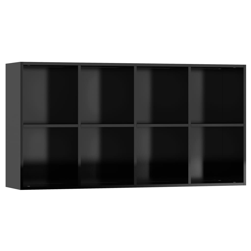 Book Cabinet/Sideboard High Gloss Black 66x30x130 cm Chipboard